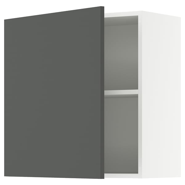 KNOXHULT dark grey wall cabinet, modern sleek design with adjustable shelf, ideal for kitchen storage.