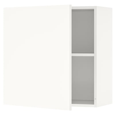 KNOXHULT white wall cabinet, square, 2 shelves, adjustable, melamine front.