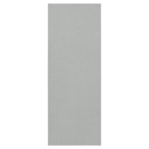 KÖRFÄLT grey kitchen mat, rectangular, solid colour, rubber backing, machine washable.