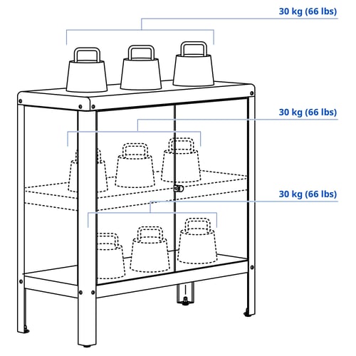 Illustration with measurements for the product: KOLBJÖRN.
