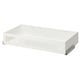KOMPLEMENT drawer; white; rectangular; glass-front; resin edges; ideal for storage.