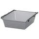 A grey KOMPLEMENT mesh storage basket with handles for organising and airing clothes.