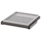 KOMPLEMENT pull-out tray organizer, light grey, plastic and felt, rectangular, multiple compartments.