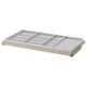 KOMPLEMENT drawer tray, grey, wooden, divided compartments, felt-lined for accessories.