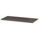An ikea KOMPLEMENT shelf in dark gray. It is rectangular, made of particle board with a paper foil surface.