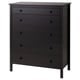 KOPPANG chest with 5 drawers & knobs, simple bedroom design, wall-anchored.