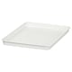 KUGGIS white plastic storage lid, rectangular shape with smooth design.
