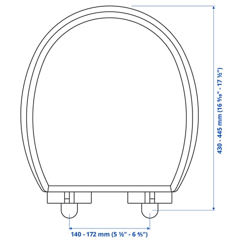 Illustration with measurements for the product: KULLARNA.