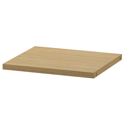Wooden LÅDMAKARE shelf, light oak, minimalist, eco-friendly.