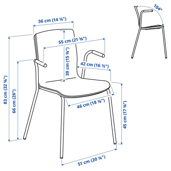 Illustration with measurements for the product: LÄKTARE.