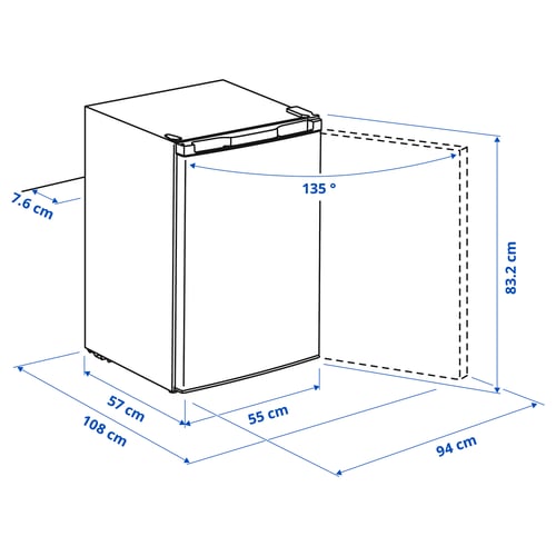 Illustration with measurements for the product: LAGAN.
