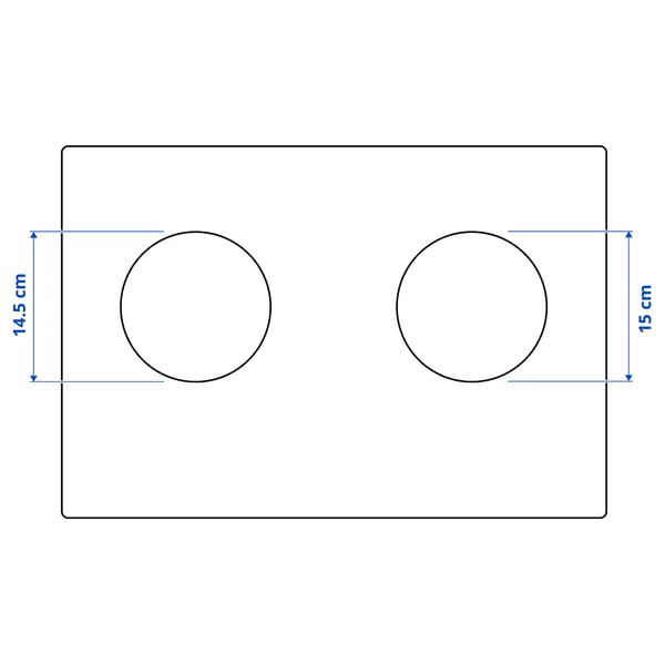 Illustration with measurements for the product: LAGAN.