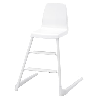 White LANGUR kids chair with adjustable feet & footrests.