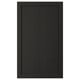 LERHYTTAN black kitchen cabinet door with solid wood frame, bevelled edges, and ash veneer panel.
