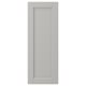 This is a light grey LERHYTTAN kitchen cabinet door with a solid wood frame and a bevelled edge design. It a veneer panel and offers a classic look.