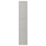 LERHYTTAN kitchen door, light grey, solid wood frame with bevelled edges, traditional design.