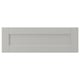 LERHYTTAN light grey kitchen drawer front, solid wood frame with bevelled edges and inset veneer panel, classic design.