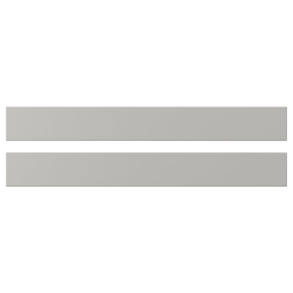 Two horizontal grey wooden bars, simple and traditional design.