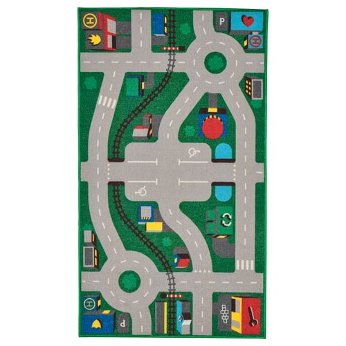 LILLABO play rug: recycled, roads-themed mat for toy vehicles