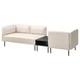 Modern beige LILLEHEM sofa set with black table.