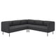 LILLEHEM dark grey modular sofa, sleek design with metal legs, customizable, cosy corners for comfort.