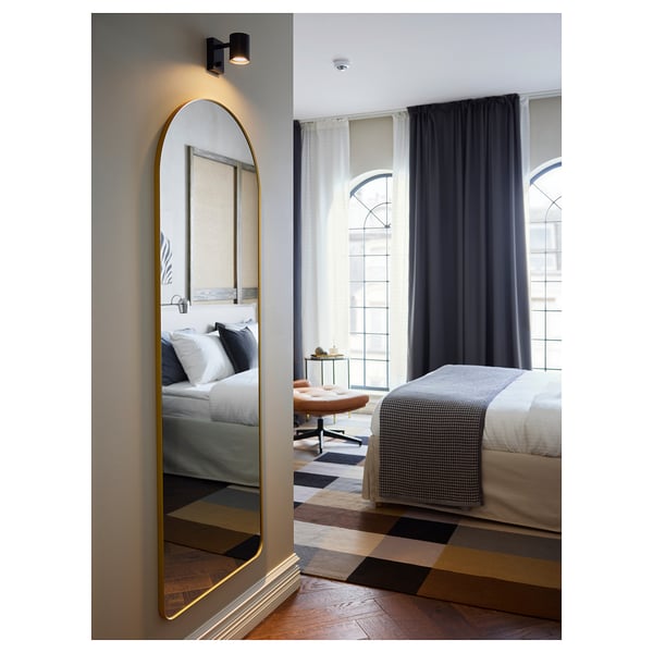 LINDBYN Mirror, gold-colour, 60x170 cm