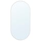 LINDBYN, white, oval mirror, minimalist style, wall mount.