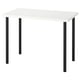 LINNMON white desk, rectangular, black legs.