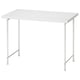 LINNMON white desk, rectangular, lightweight, metal legs.