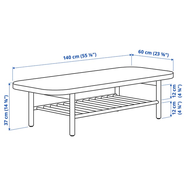 Illustration with measurements for the product: LISTERBY.
