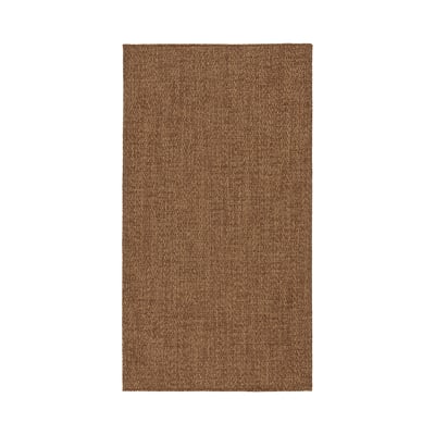 A rectangular brown LYDERSHOLM rug with a natural texture, suitable for both indoor and outdoor use.