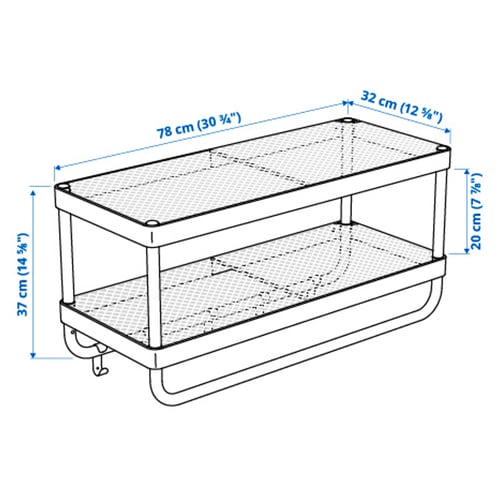 Illustration with measurements for the product: MACKAPÄR.