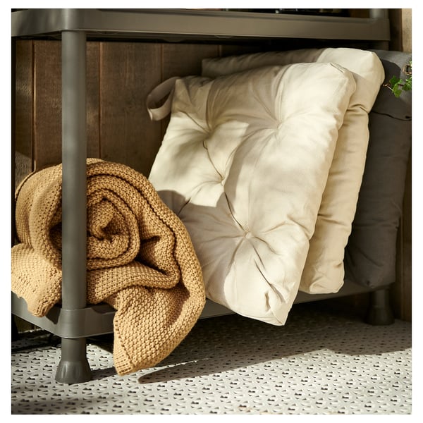 MALINDA Chair cushion, light beige, 40/35x38x7 cm