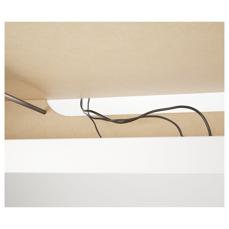 MALM desk with pull-out panel, white, 151x65 cm - IKEA Lithuania