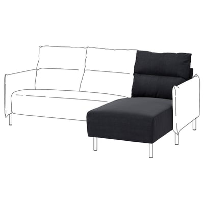 MANNARP Cover for chaise longue, Saxemara black-blue