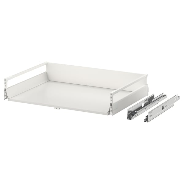 MAXIMERA drawer set, white, metal & wood, rectangular, minimalist design.