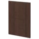 Dark brown wooden cabinet panel with grain texture. Rectangular, flat design with fine detail.