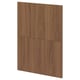This image shows a dark brown walnut METOD kitchen cabinet door. Its rectangular, flat, and has a sleek design with no handles.