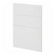 METOD white kitchen cabinet: three-panel design, fiberboard and polyurethane paint, rectangular shape.
