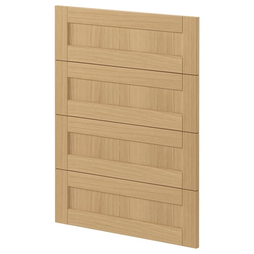METOD oak-veneer kitchen cabinet, framed, light brown, rectangular.