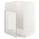 METOD white cabinet, modern design, glossy finish, rectangular shape, metal frame, sleek look.