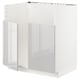 White METOD kitchen unit, glossy front, modern, rectangular shape, sturdy frame.