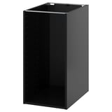 Black METOD kitchen cabinet, modern, moisture-resistant.