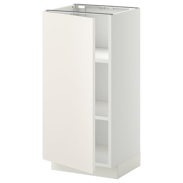 METOD kitchen unit, white, glossy finish, single door, square, modern design.