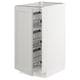 White METOD cabinet, wire shelves, square, modern.