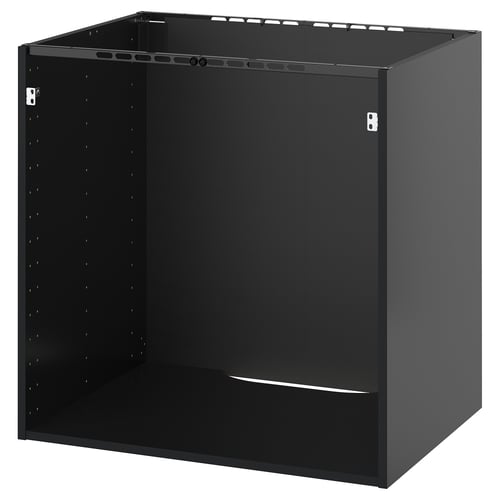 Black METOD kitchen cabinet, sleek square.