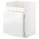 METOD Base cb f HAVSEN snk/3 frnts/2 drws, white Maximera/Voxtorp high-gloss/white, 60x60 cm