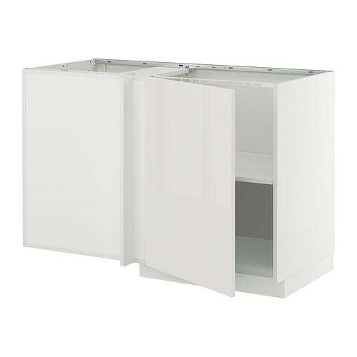 White METOD kitchen unit, high-gloss finish, rectangular shape, sleek design, modern look.