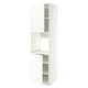 METOD High cab f oven w 2 doors/shelves, white/Aspudden matt white, 60x60x220 cm