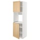METOD kitchen cabinet, white & light wood, rectangular with adjustable shelves and bevelled edges.